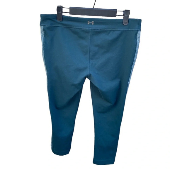 UNDER ARMOUR TEAL CROPPED LEGGINGS - Picture 2 of 5